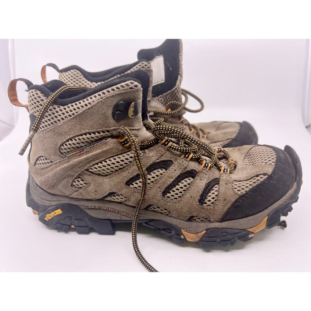 MERRELL WALNUT Continuum Men's (Size 9.5) Vibram Soles J86593W Hiking/Trail Boot